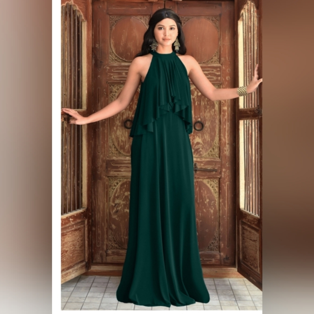 KOH KOH Long Bridesmaid Cocktail Maxi Dress Gown - NT337